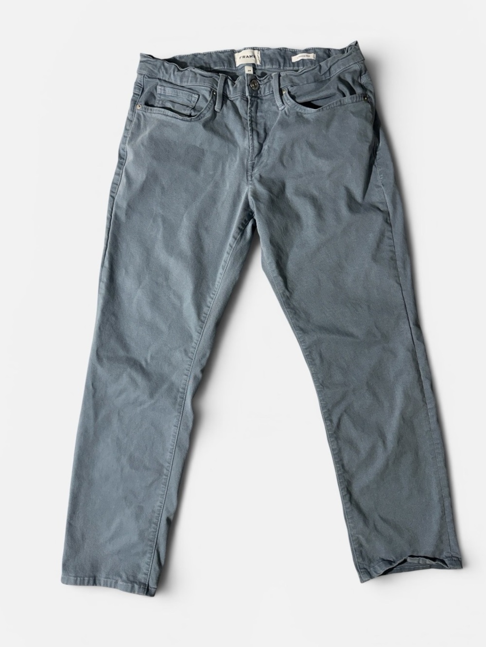 Frame mens 34x27 L’Homme slim fit blue lyocell blend denim jeans EUC